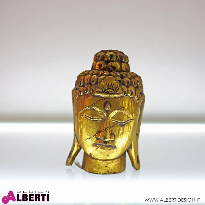 Statua Buddha Pekong Colore Arancio/Bronzo H 15cm ALNWIK106