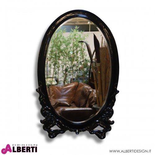 Specchio barocco oro ovale in legno 87x4x95 cm