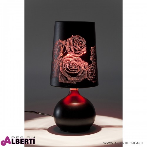 Lampada da tavolo Boudoir Rose nera H 25cm