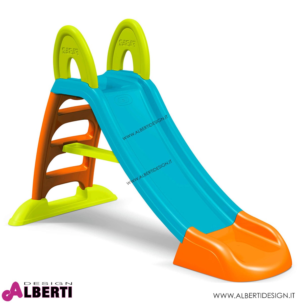 Scivolo per bambini in plastica metallo con onda centrale MANGO altezza 168  cm - lunghezza 263 cm cod.sc1334