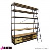 Libreria Ferdy in legno 182x41x217 cm