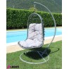 Dondolo Gavi in metallo e wicker grigio D95x196 cm