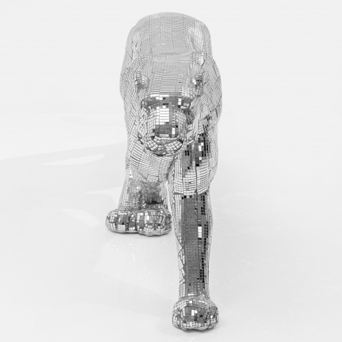 962 KA51589_a Figura Leopardo mosaico34x95x18cm