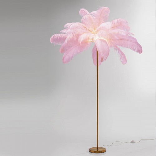 962 KA53748_a Lampada a stelo piume rosa 165cm