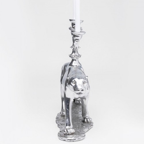 962 KA52985_b Candelabro Leopard 74cm