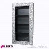 962 BA2022_a Libreria pensile silver/foglia   silver 3 ripiani 35x100xh200