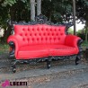 962 BADIV2B^R-SI_a Divano barocco french 2 posti black/red pelle 180x83x118