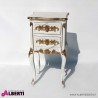 962 BA2102_a Comodino barocco 2 cassetti bianco decorazioni oro 38x30x74 cm