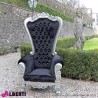 962 BAKINGS^B_a Poltrona KING silver/black       tessuto 100x78x182