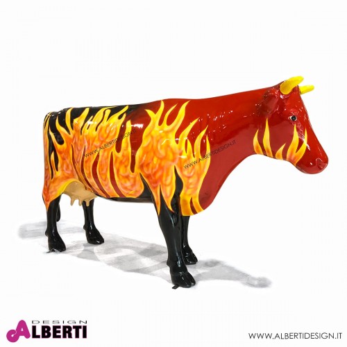 963 PLA124FLAMES_a Mucca testa alta fiamme 148x205cm