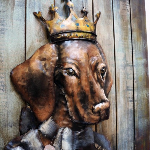 962 KA64648_b Quadro Iron Queen Dog 100x75x9cm