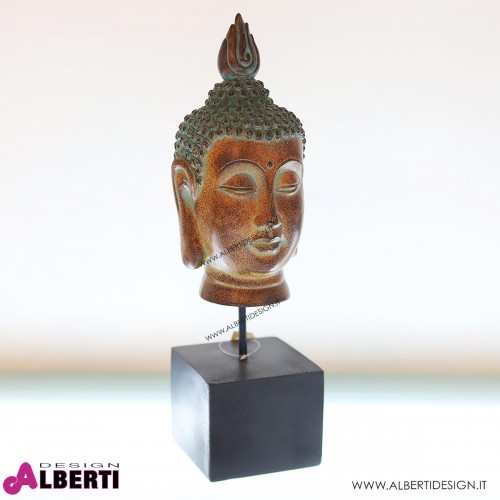 962 WU11984_b Testa Buddha su base 15x14x44 cm