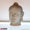 962 WU24123_a Testa Buddha grigia poly 48x33 cm