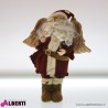 Babbo Natale con ali in stoffa H 42cm