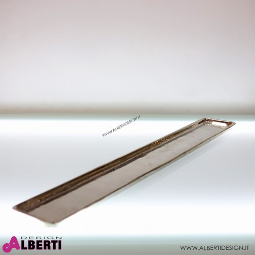 Vassoio rettangolare in alluminio 100x13x2 cm